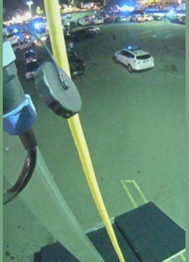 Vehicles exit the parking lot when police arrive onsite.